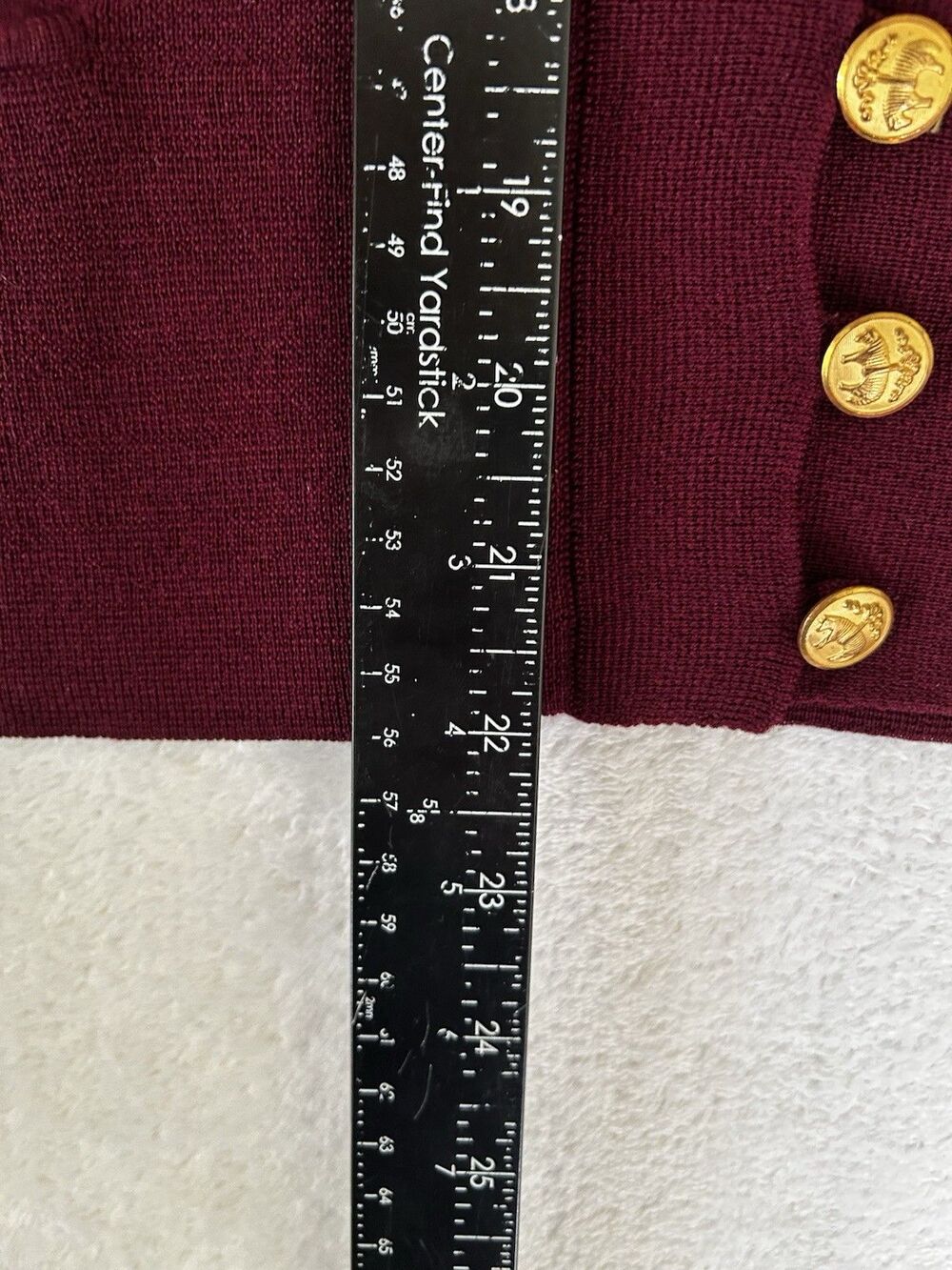 Brooks Brothers Italian Merino Wool V-Neck Sweater Vest Burgundy XL preppy Gold - Picture 11 of 11